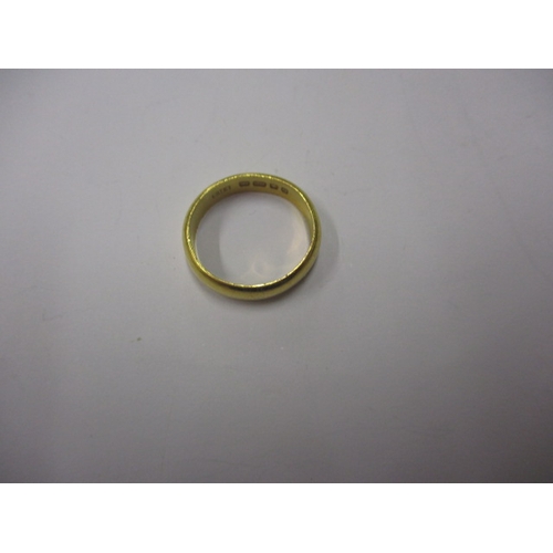 52 - A vintage 22ct yellow gold wedding band, approx. ring size ‘N’, approx. width 5.2mm, approx. weight ... 