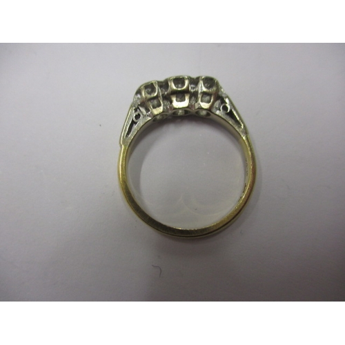 31 - A vintage 18ct yellow gold and platinum 3 stone diamond ring, approx. ring size ‘L’, approx. weight ... 