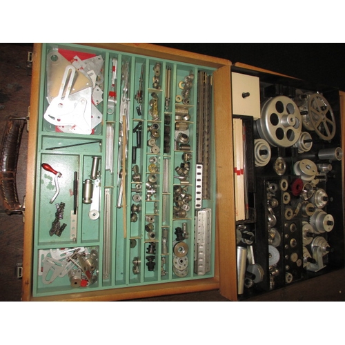 281 - A Swedish Automat engineering construction set, in original wood case, probably not complete