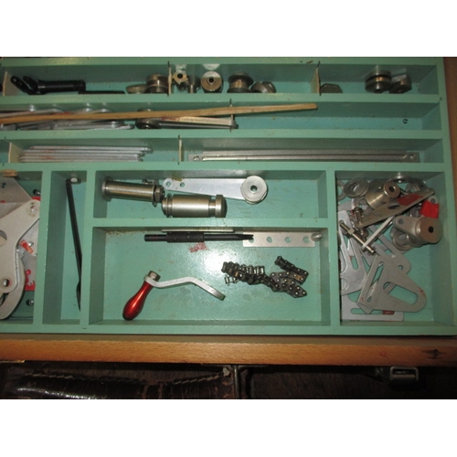 281 - A Swedish Automat engineering construction set, in original wood case, probably not complete