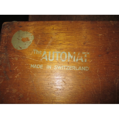 281 - A Swedish Automat engineering construction set, in original wood case, probably not complete