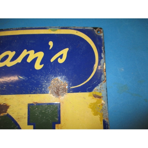 296 - A Genuine early 20th century Duckhams NOL motor oils enamel advertising sign, approx. size 43x43cm, ... 