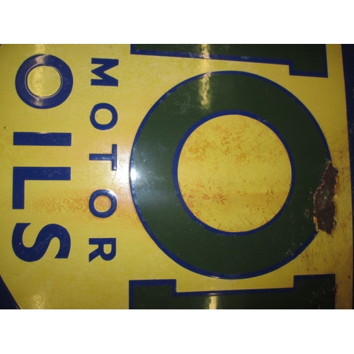 296 - A Genuine early 20th century Duckhams NOL motor oils enamel advertising sign, approx. size 43x43cm, ... 