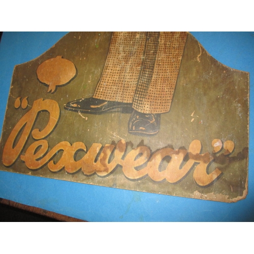 295 - A vintage continental cut out advertising sign, approx. height 100cm, having missing back stand and ... 