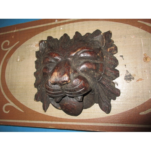 300 - A vintage painted wood advertising sign for Lion Black Lead, approx. size 101x20cm, in useable pre-o... 