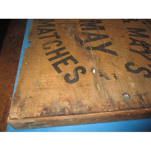 294 - A vintage Bryant & May’s safety matches packing crate side, in pre-owned condition with use related ... 