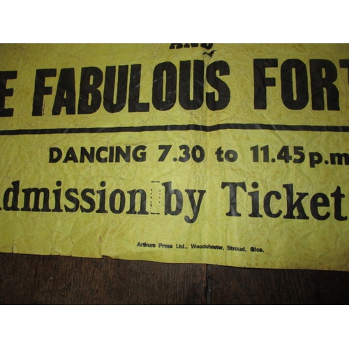 291 - A paper poster advertising a music event in the Town Hall Ballroom Abergavenny with a 1963 date, cre... 