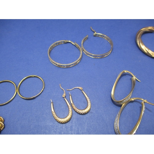 104 - A parcel of gold and yellow metal earrings, some pairs, all pre-owned, approx. gross parcel weight 2... 