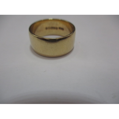 53 - A vintage 9ct yellow gold wedding band, approx. ring size ‘L’, approx. width 8mm, approx. weight 4.4... 