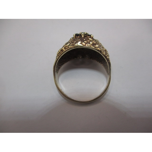 34 - A vintage 9ct gold, diamond and sapphire dress ring, approx. ring size ‘K’, approx. weight 3.5g in u... 