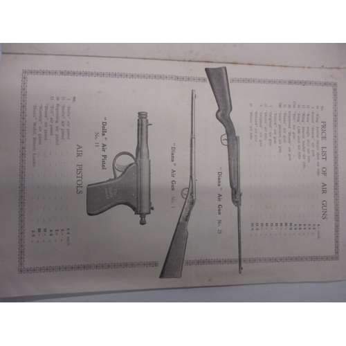 263 - A vintage pamphlet giving wholesale gun prices, a 3 page fold out, in good pre-owned condition, appr... 