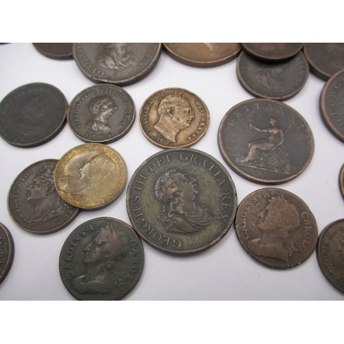 242 - A parcel of Georgian and later copper and bronze coins, all circulated with some very fine grades