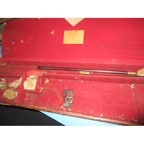 6 - Two vintage shot gun travel cases, both in well used condition, approx. length of each 82cm