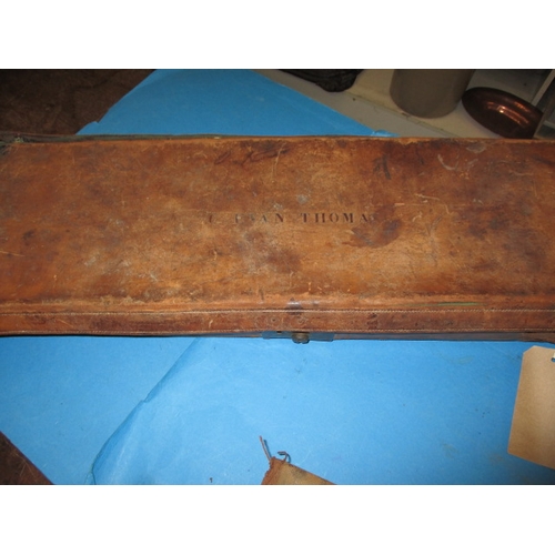 6 - Two vintage shot gun travel cases, both in well used condition, approx. length of each 82cm