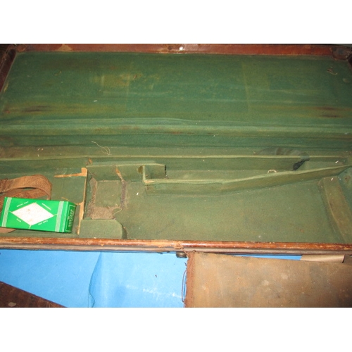 6 - Two vintage shot gun travel cases, both in well used condition, approx. length of each 82cm