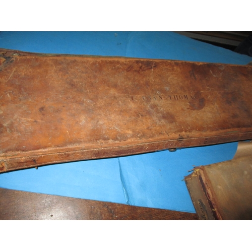 6 - Two vintage shot gun travel cases, both in well used condition, approx. length of each 82cm