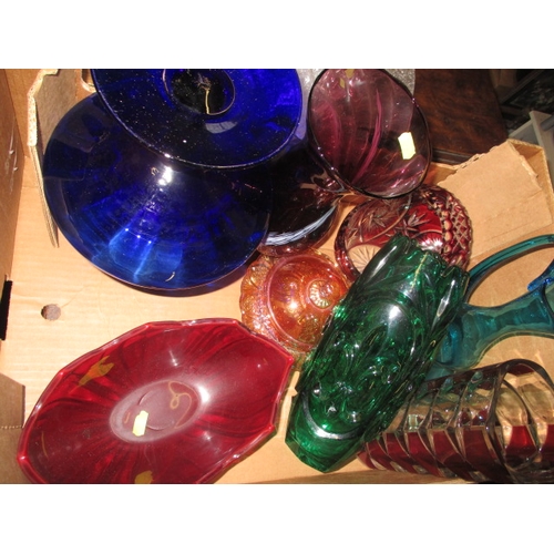 10 - A large quantity of vintage glass items, to include goblets, vases and bowls, all in used condition ... 