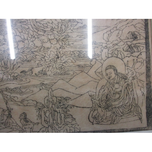 12 - Two vintage oriental prints in frames, approx. size of largest 69x50cm in useable pre-owned conditio... 