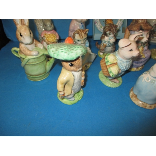 18 - A collection of Beatrix Potter Bunnykins figures, most by Royal Albert, all with no observed damage