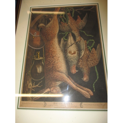 20 - 6 Game scene prints in glazed frames, approx. size of largest 78x60cm, all in useable pre-owned cond... 