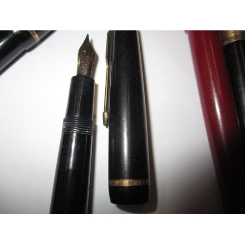 42 - A parcel of fountain pens and a wax sealing set, all in used condition