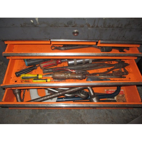 45 - A quantity of vintage tools and tool boxes, to include imperial spanners etc, all in used condition