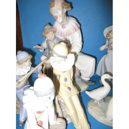 53 - A large quantity of Lladro and Nao figures, all with no observed damage