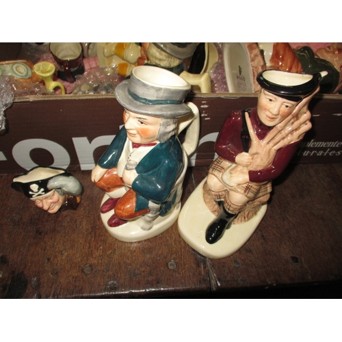 54 - A parcel of ceramics, to include figures, Toby and character jugs, most in good undamaged condition