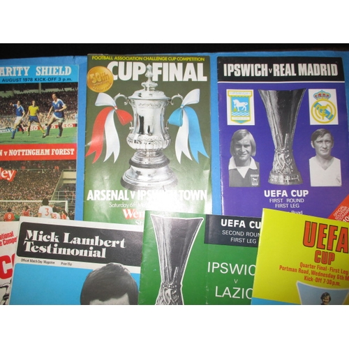 60 - A quantity of vintage Ipswich Town football programmes, to include the 1978 Arsenal Ipswich cup fina... 