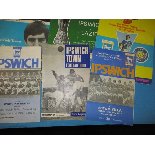 60 - A quantity of vintage Ipswich Town football programmes, to include the 1978 Arsenal Ipswich cup fina... 