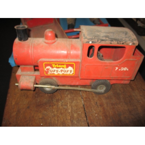 79 - A parcel of Triang and other mid-century children’s toys, all well worn and would benefit from resto... 