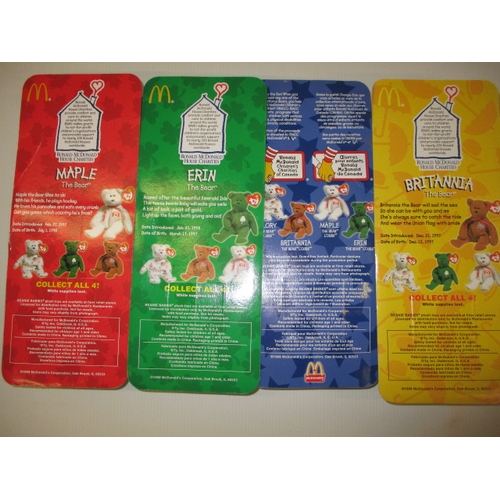 82 - A set of 4 ty bears, dated 1999 and produced for McDonald’s, all in unopened blister packaging