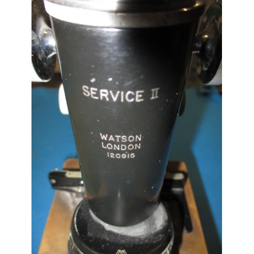 95 - A vintage ‘Service II’ microscope by Watson, believed to be complete and in working order but not te... 