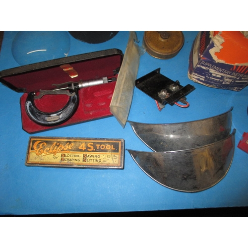 100 - A small parcel of engineering tools and automotive parts, all in used condition