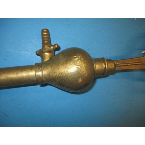 103 - A vintage brass stand pipe pump, approx. length 68cm, pre-owned with use-related marks