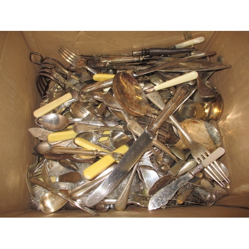 118 - A parcel of plated and other metal items, all in used condition