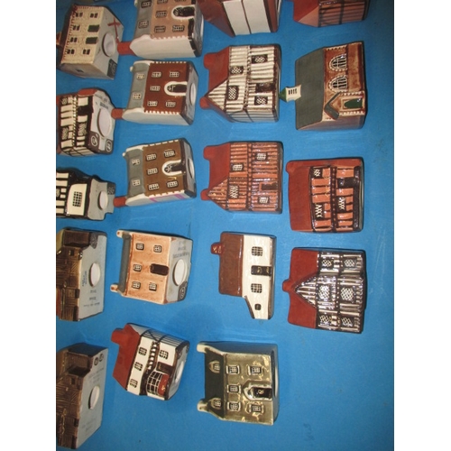 135 - Over 50 vintage Mulden End studio pottery cottages, dating 1966-1992, all in used condition with no ... 