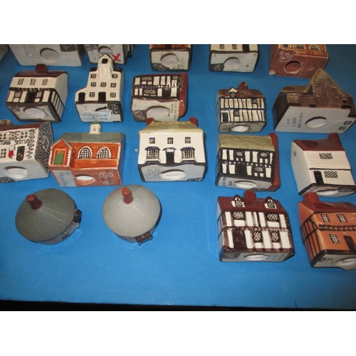 135 - Over 50 vintage Mulden End studio pottery cottages, dating 1966-1992, all in used condition with no ... 