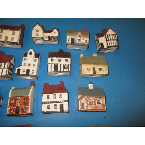 135 - Over 50 vintage Mulden End studio pottery cottages, dating 1966-1992, all in used condition with no ... 