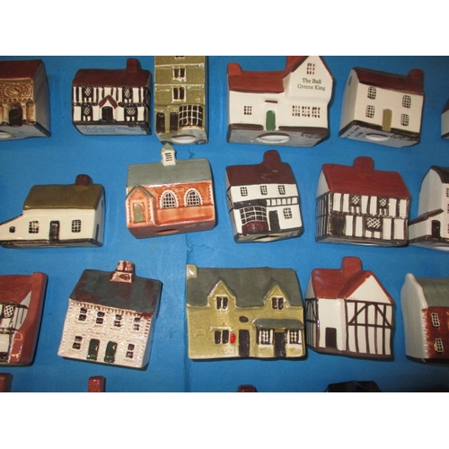 135 - Over 50 vintage Mulden End studio pottery cottages, dating 1966-1992, all in used condition with no ... 