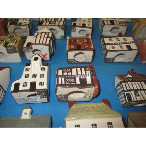 135 - Over 50 vintage Mulden End studio pottery cottages, dating 1966-1992, all in used condition with no ... 