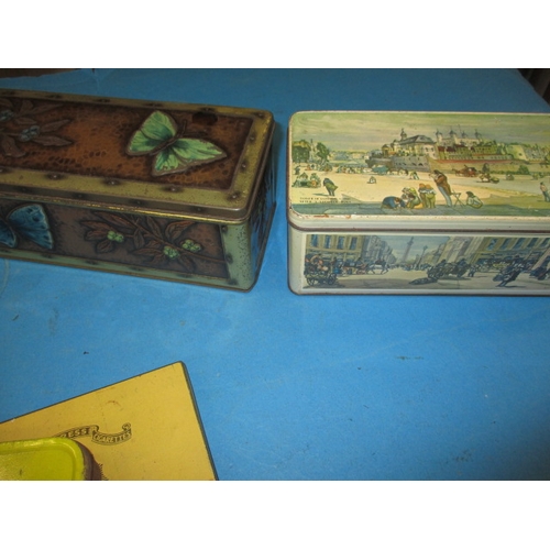 139 - A parcel of vintage tins, to include a WWI gift of the colonies of Trinidad Granada and St Lucia exa... 