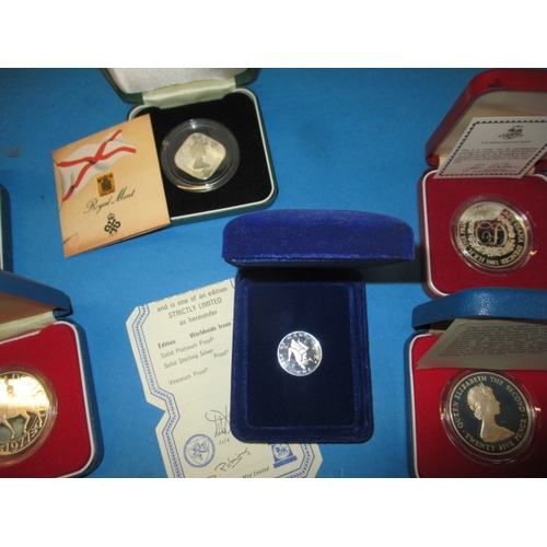 148 - A parcel of special edition collectors coins, most silver, to include Proof and Piedfort examples, a... 