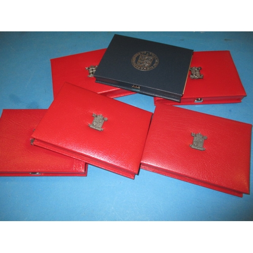 150 - 6 Royal Mint proof year coin sets, all in original presentation display cases