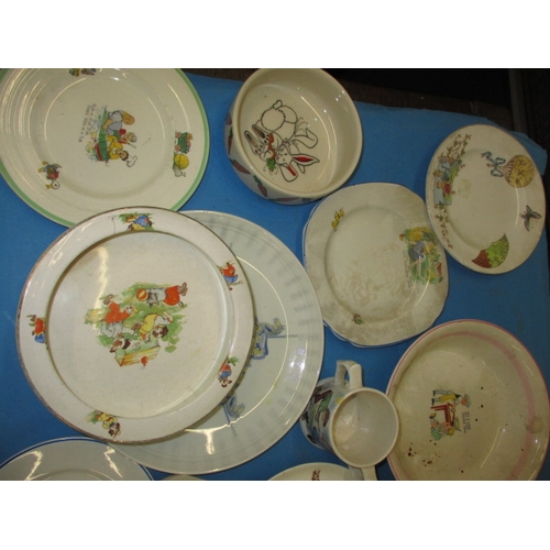 155 - A large collection of vintage nursery ware ceramics, various makers, all in used condition ware cera... 