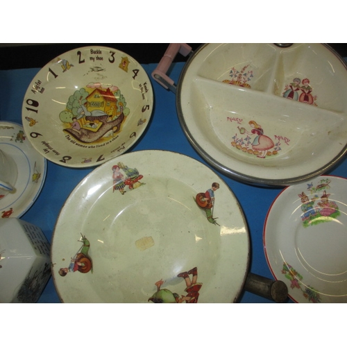 155 - A large collection of vintage nursery ware ceramics, various makers, all in used condition ware cera... 