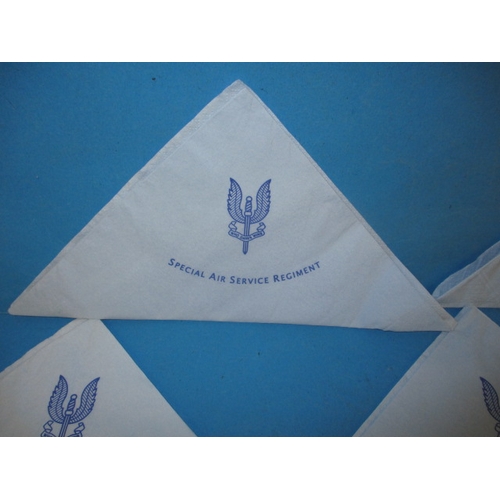 175 - A parcel of genuine SAS paper table napkins, all from the estate of a 22nd Special Air Services (SAS... 