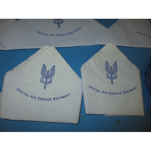 175 - A parcel of genuine SAS paper table napkins, all from the estate of a 22nd Special Air Services (SAS... 