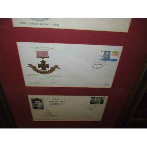 178 - Three framed first day covers, all relating to the battle of Arnhem, from the estate of a 22nd Speci... 