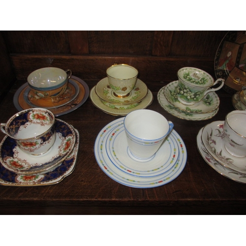 186 - A collection of vintage cabinet ceramics, to include numerous trio’s, all in used condition with no ... 